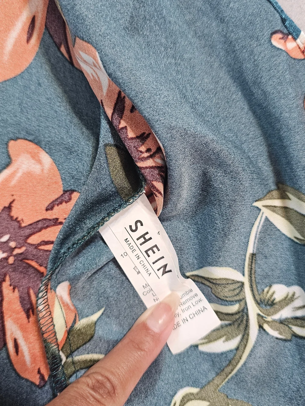 Women's Satin Floral Slip Dress Small Teal Cowl Neck Midi Cocktail Wedding Guest - Picture 7 of 8